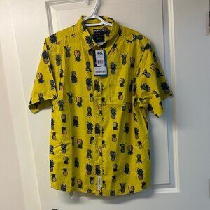 KAVU Men's Bright Yellow Pineapple Shirt